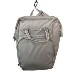 Amilliardi Diaper Bag Backpack Insulated Bottle Holders Stroller Straps Grey New